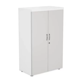 Desk High Cupboard Doors - White