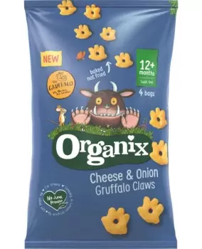 Organix Cheese & Onion Gruffalo Claws Multipack 4 x 15g