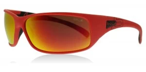 Bolle Recoil Sunglasses Matte Black Red 12127 Polariserade 67mm