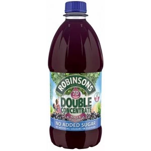 Robinsons Squash 1.75 Litres Double Concentrate No Added Sugar Apple and Blackcurrant Pack of 2