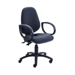 Intro High Back Posture Chair Fixed Arms Charcoal KF822783