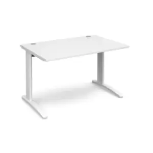 Office Desk Rectangular Desk 1200mm White Tops With White Frames 800mm Depth TR10