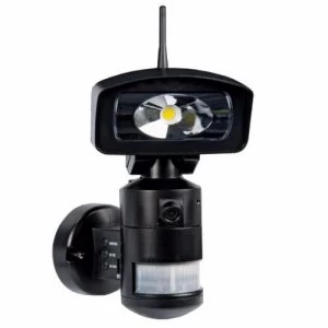 NightWatcher LED Robotic Security Light with WiFi and HD Camera - Black