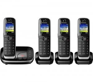 Panasonic KX-TGJ324EB Cordless Phone with Answering Machine Quad Handsets