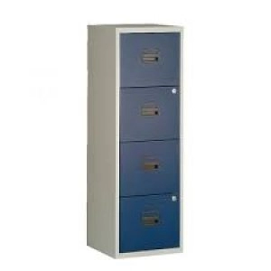 4 Drawer A4 Home Filer Grey/Blue BY78729