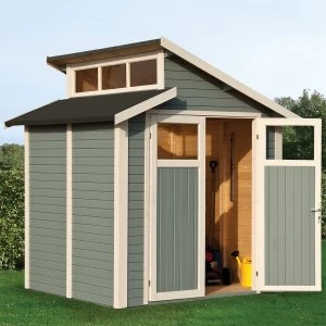 Rowlinson 7 x 7 Skylight Shed - Painted Light Grey