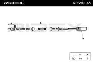 RIDEX ABS Sensor 412W0045 ESP Sensor,Sensor, wheel speed BMW,5 Touring (E39)