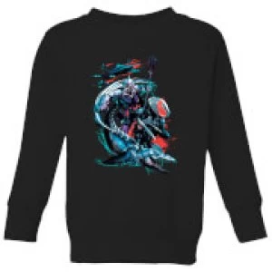 Aquaman Black Manta & Ocean Master Kids Sweatshirt - Black - 5-6 Years