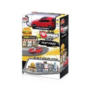 1:43 Street Fire Bburago City Fast Food Diecast Model (Includes 1 Car)