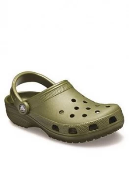 Crocs Classic Clogs - Khaki, Size 12, Men