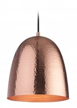 1 Light Dome Ceiling Pendant Copper, Matt Copper Inside, E27