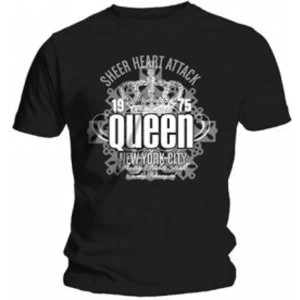 Queen Sheer Heart Attack Mens Black T Shirt: Medium
