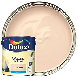 Dulux Walls & Ceilings Soft Peach Matt Emulsion Paint 2.5L