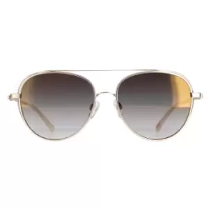 Ted Baker Aviator Rose Gold Light Grey Gradient TB1575 Runa Sunglasses