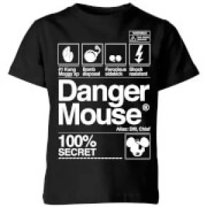 Danger Mouse 100% Secret Kids T-Shirt - Black - 9-10 Years