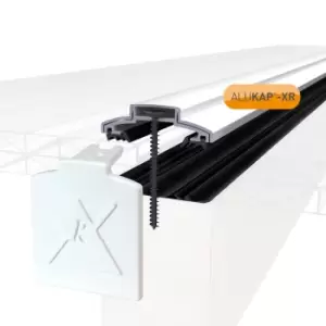 Alukap-XR 60mm White Aluminium Glazing Bar System 2.0m with 55mm Slot Fit Rafter Gasket - wilko