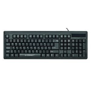 Q-Connect Ergonomic Wired Keyboard Black KF00779