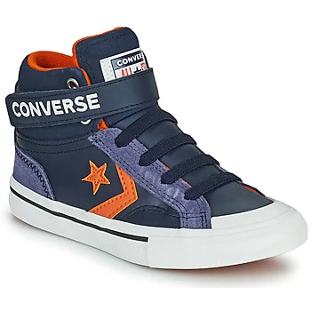 Converse PRO BLAZE STRAP LEATHER TWIST HI boys's Childrens Shoes (High-top Trainers) in Blue,4,10 kid