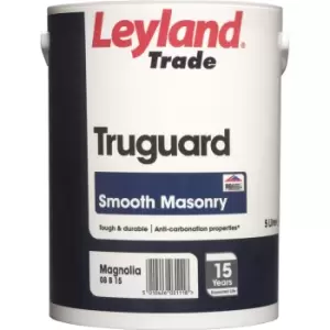Leyland Trade Truguard Smooth Masonry Paint, 5L, Magnolia
