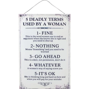 Deadly Terms Sign
