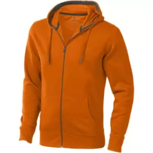 Elevate Mens Arora Hooded Full Zip Sweater (L) (Orange)