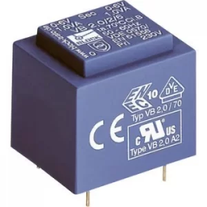 Block VB 2,0/1/12 PCB mount transformer 1 x 230 V 1 x 12 V AC 2 VA 166 mA