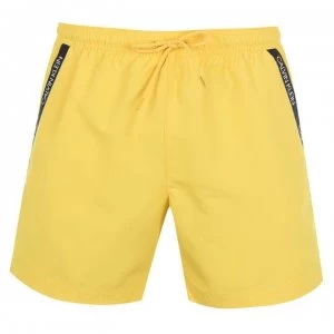 Calvin Klein Calvin Diagonal Tape Swim Shorts - Yellow 707
