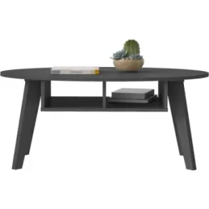 Naples Coffee Table Grey Finish with Partitioned Undershelf