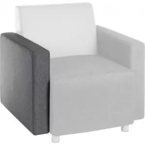 Teknik Office Cube Modular Reception chair arm in Grey fabric