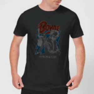 David Bowie 72 Tour Mens T-Shirt - Black - XL