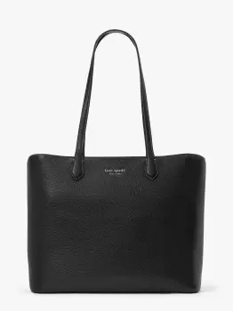 Kate Spade Veronica Pebbled Leather Large Tote Bag, Black, One Size