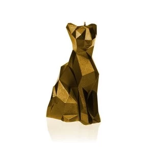 Gold Low Poly Cat Candle