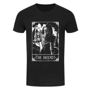 Deadly Tarot Mens The Hermit T Shirt (XL) (Heather Black)