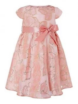 Monsoon Baby Girls Chelsea Jacquard Dress - Pink