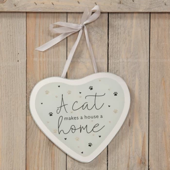 Best of Breed Glass Heart Hanging Plaque - Cat