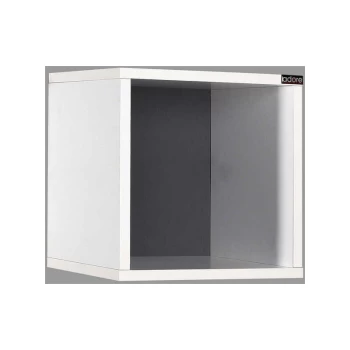 Adore Cube Shelf/ Bedside Table - Bright White - White