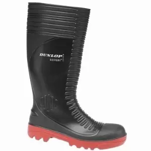 Dunlop Acifort A252931 Ribbed Full Safety Wellington / Mens Boots (42 EUR) (Black)