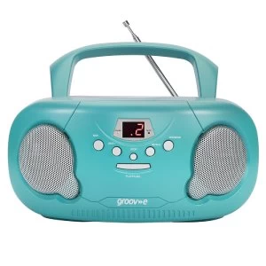 Groov-e Original Boombox Portable CD Player with Radio - Teal