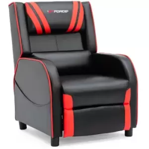 Gtforce - ranger s faux leather gaming recliner armchair sofa reclining cinema chair red - Red