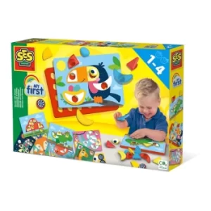 SES CREATIVE Childrens My First Mosaic with Shapes, Unisex, One to Four Years, Multi-colour (14420)