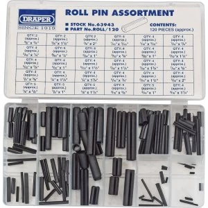 Draper 120 Piece Roll Pin Assortment