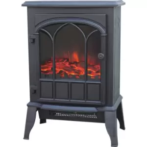 Daewoo Flame Effect Stove Heater 2kW in Black