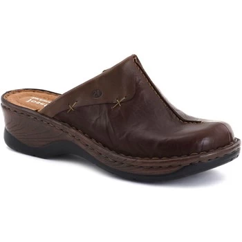 Josef Seibel Catalonia Cerys Womens Leather Clogs womens Clogs (Shoes) in Brown,7,8