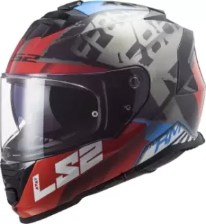 LS2 FF800 Storm Sprinter Helmet, black-grey-red, Size L, black-grey-red, Size L