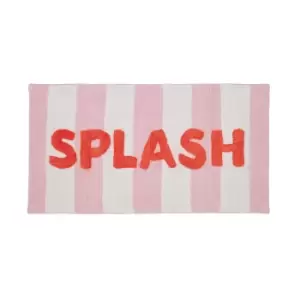 Joules Splash Bath Mat, Pink