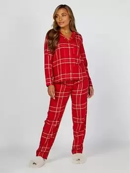 Boux Avenue Xmas Red Check Pj In A Bag, Red, Size 22, Women