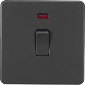 MLA Knightsbridge Screwless 20A 1G DP Switch With Neon Anthracite - SF8341NAT