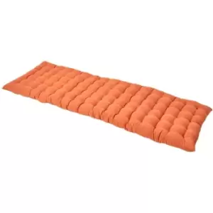 Burnt Orange Bench Cushion, Three Seater - Homescapes