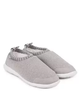 TOTES Isotoner Ladies Iso-Flex Bootie Slippers - Grey, Light Grey, Size 5, Women