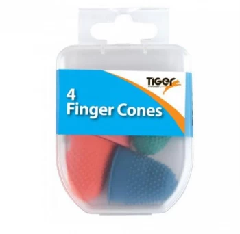 Finger Thimblette Cones Assorted Colours and Sizes - Pack of 4 301596